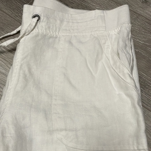 ATHLETA WHITE  100% LINEN PANT SIZE 12L long - Picture 2 of 4